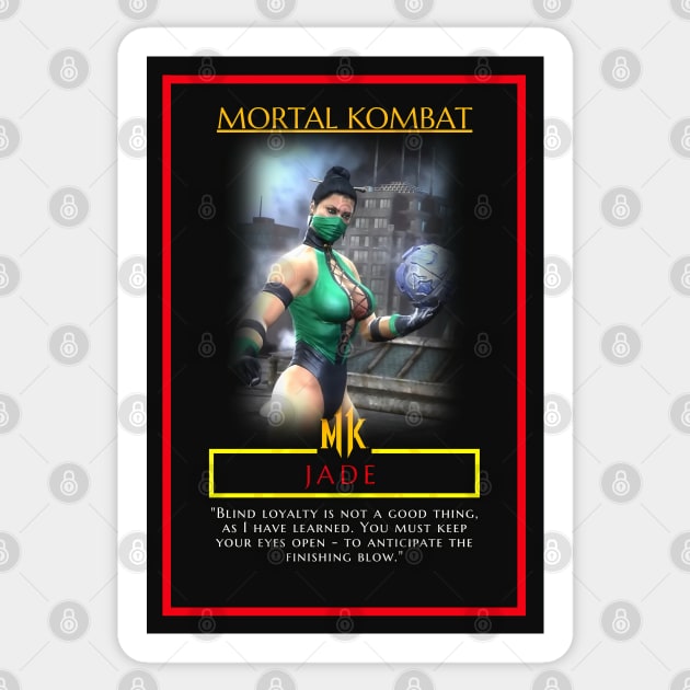 Jade Mortal Kombat (MKX), Poster,pillow and more. Sticker by Semenov